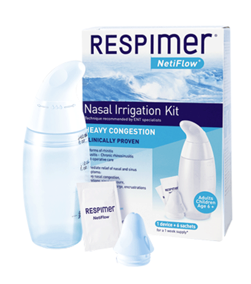 Kit d'irrigation nasale Netiflow pour forte congestion Respimer - rhume,  nez bouché